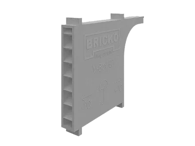 Вентиляционно-осушающая коробочка V-box 90, светло-серая, Bricko