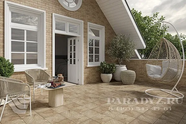 Плитка фасадная гладкая 245x66x7,5мм, Mattone Pietra Ochra, Paradyz, изобр. 3