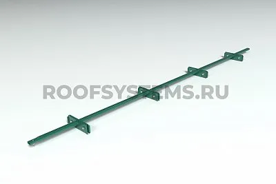 Комплект снегозадержания Prestige ZN , 3м., Single для фальцевой кровли, (состав:4 опоры, труба, комплект крепления), зелёный мох, Roofsystems 