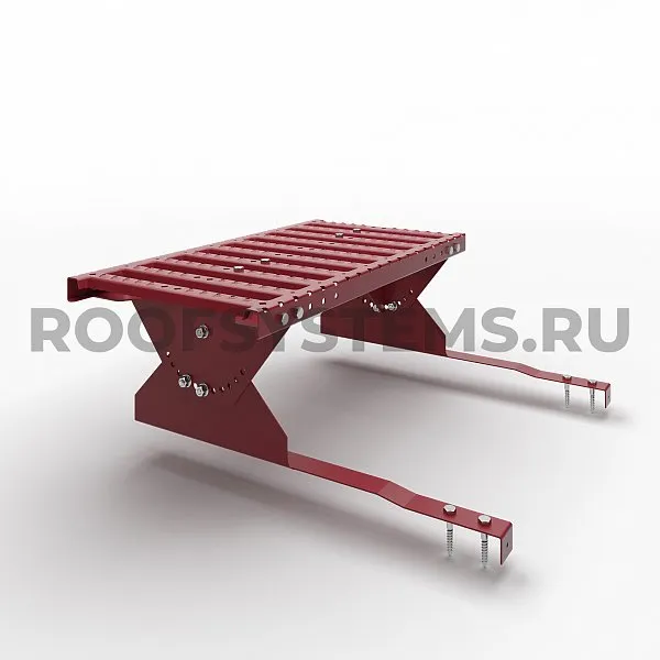 Ступенька кровельная Prestige ZN 330, для натуральной черепицы, 0,6м., Ral 3005, Красный Roofsystems, изобр. 1