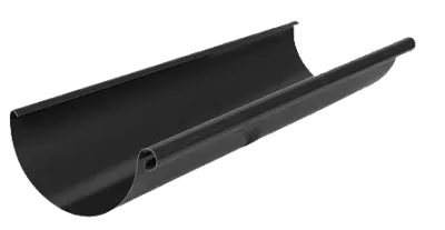 Желоб водосточный, сталь, d-125 мм, черный, L-3 м, Aquasystem