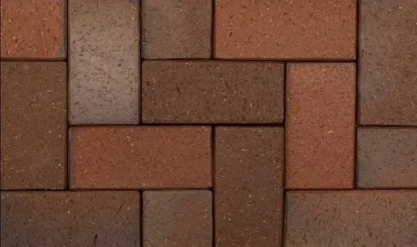 Тротуарная клинкерная брусчатка, Kiel-Heidebunt 200х100х45 мм, ABC Klinkergruppe Brick, изобр. 1