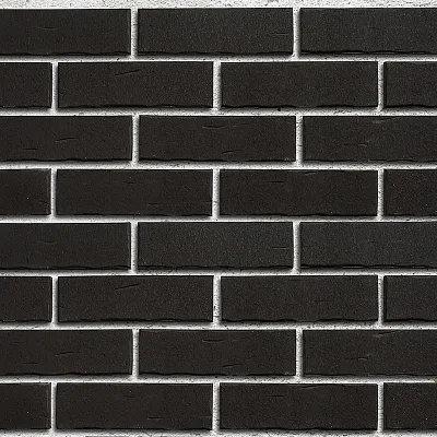 Облицовочный кирпич AARHUS Антрацит (anthrazit) фактурная, 210x100x50 мм, Röben
