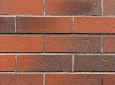 Клинкерная облицовочная плитка  Rotbunt struktur ТО, 240×52×8 мм, ABC Klinkergruppe