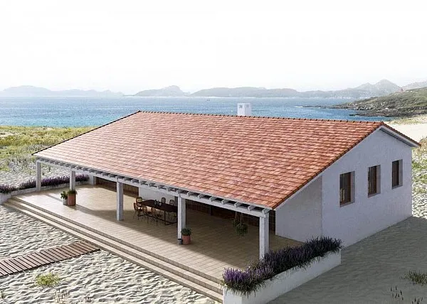 Керамическая черепица Flat 10, Ibiza Pink, Tejas Borja (Струйная печать под камень котто), изобр. 4