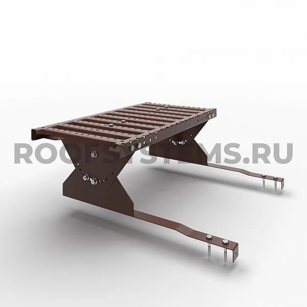 Ступенька кровельная Prestige ZN 330, для натуральной черепицы, 0,6м., Ral 8017, Коричневый Roofsystems, изобр. 1