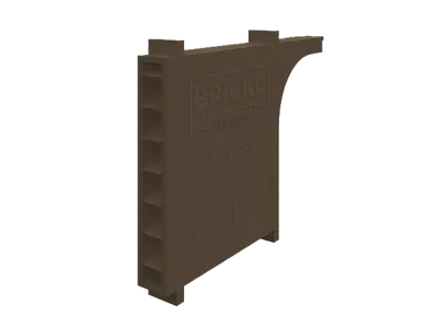 Вентиляционно-осушающая коробочка V-box 90, темно-коричневая, Bricko