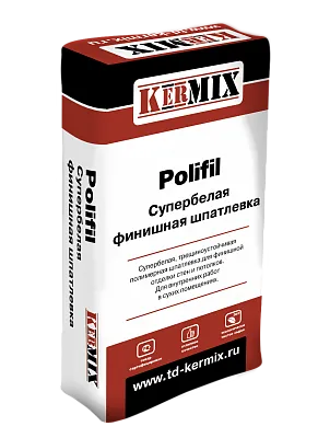 Шпаклёвка полимерная финишная Polifil 9055 супер-белая Kermix