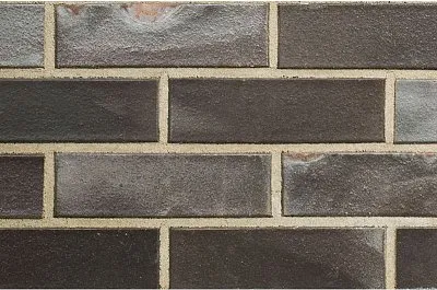 Облицовочный клинкерный кирпич, DF 240x115x71 мм, Föhr Lava-Kohlebrand (7403), ABC Klinkergruppe Brick