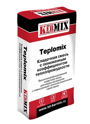 Теплый кладочный раствор для керамических блоков Teplomix 0710, Kermix