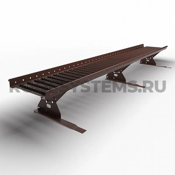 Мостик кровельный Prestige ZN 360, Для композитной кровли и сланца, 2,5м., Ral 8017, Коричневый, Roofsystems, изобр. 1