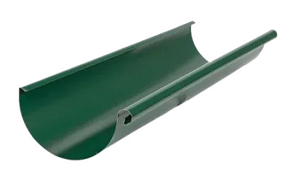 Желоб водосточный, сталь, d-150 мм, зеленый, L-3 м, Aquasystem