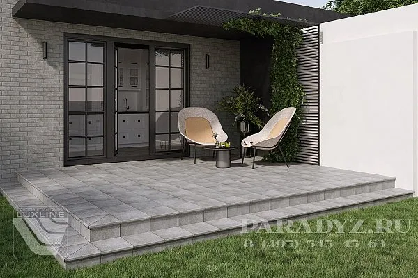 Плитка фасадная гладкая 245x66x7,5мм, Mattone Pietra Grafit, Paradyz, изобр. 2