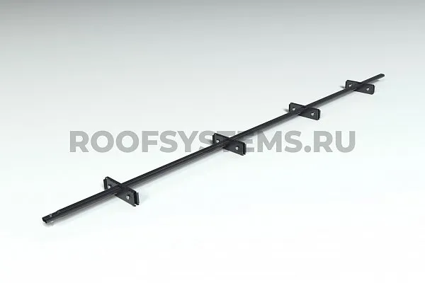 Комплект снегозадержания Prestige ZN , 3м., Single для фальцевой кровли, (состав:4 опоры, труба, комплект крепления), чёрный тёмный, Roofsystems , изобр. 1