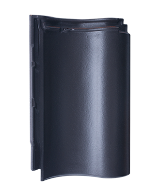 Керамическая черепица ABC TG10, Антрацит (черно-коричневый ангоб)